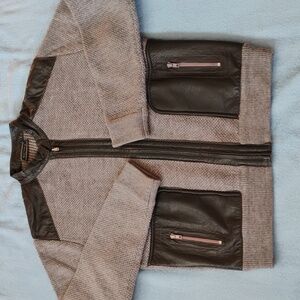 Gray and Black Textured Jacket